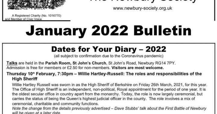 Newbury Society Bulletin Jan 2022